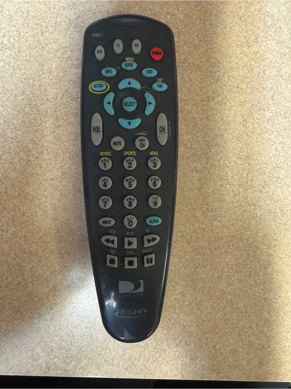 Hughes Network Systems HRMC-5 DirecTV satellite receiver remote control